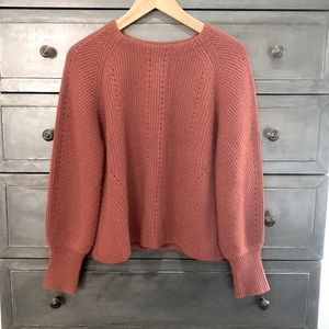 NWOT! Margaret O’Leary 100% Cashmere Sweater Mauve Rose Size Small